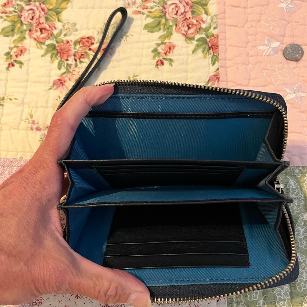 Elegant Black and Blue Women's Wallet